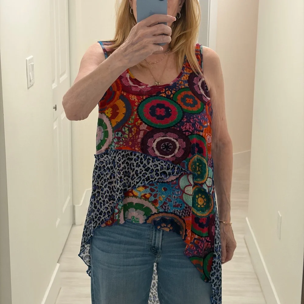 Colorful Boho High/Low Top - Picture 3 of 7